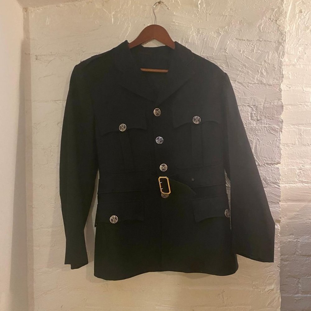 Vintage London Police Wool Fitted Short Coat